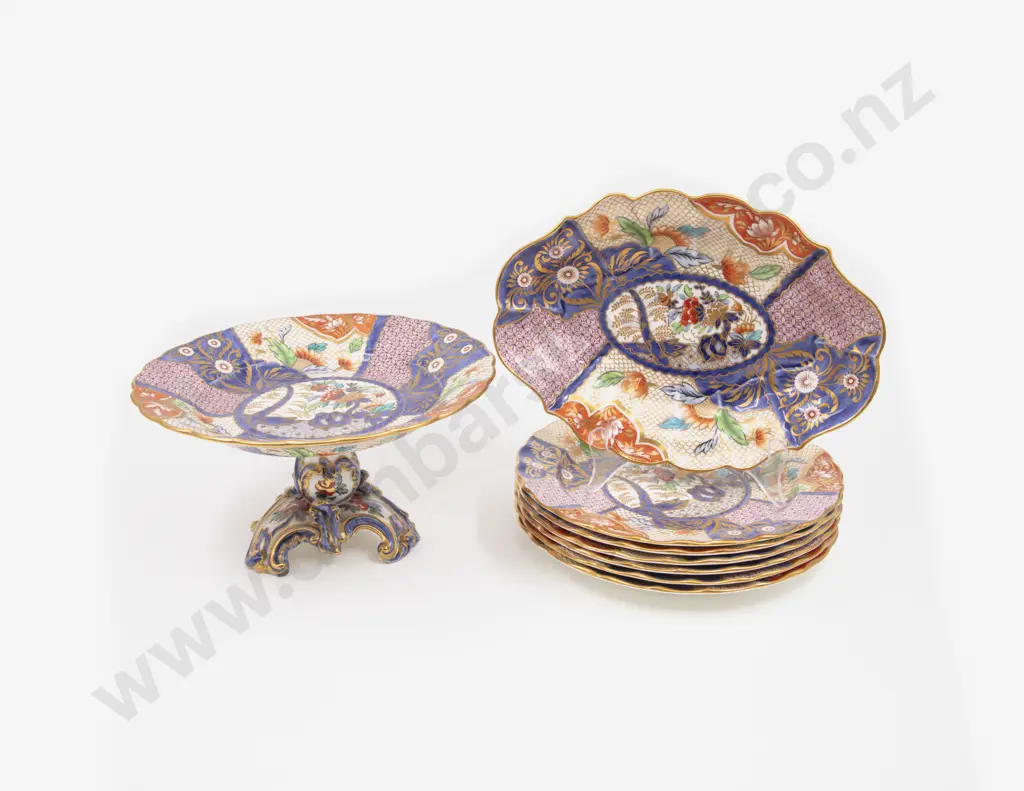 Late C19th Royal Worcester 8pce Dessert Service Image 1++