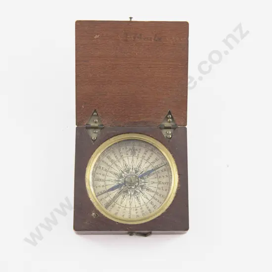 Victorian Mahogany Cased Pocket Compass