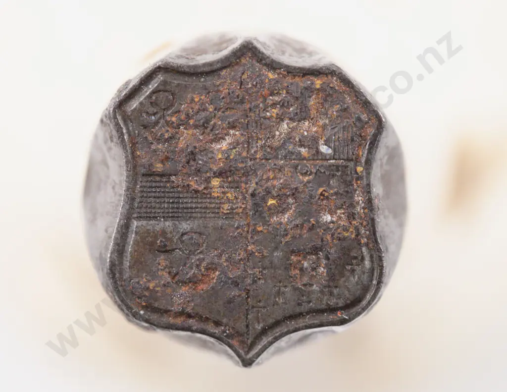 C19th Ivory Desk Seal with Bronze Coat of Arms Seal Image 1++