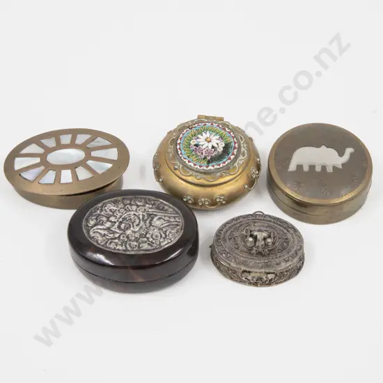 Collection Five Various Trinket Boxes