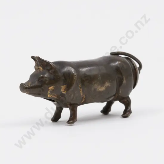 Vintage Brass Pig Mechanical Cigar Cutter