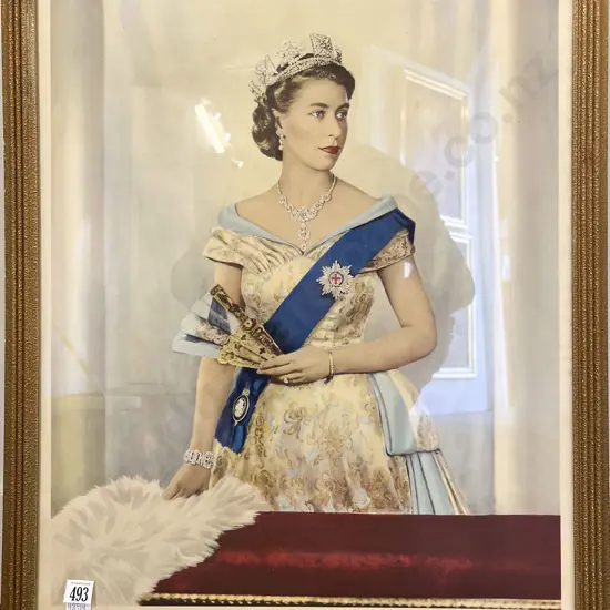 1953 Portrait Photograph of Queen Elizabeth II in Formal Gown signed Dorothy Wilding