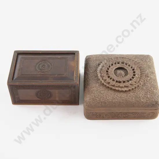 Victorian Anglo-Indian Sandalwood Finely Patterned Trinket Box