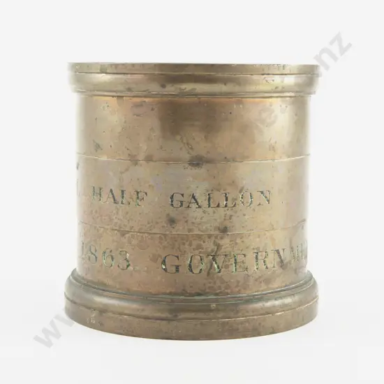 1863 NZ Imperial Half Gallon Bronze Measure