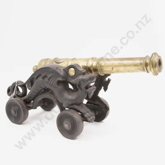 Victorian Brass and Cast Iron Canon