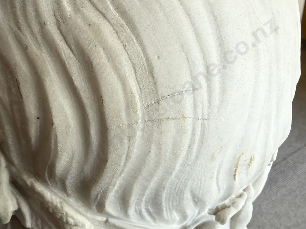 Edward  Arlington Foley (Irish 1814-1874) Signed and Dated 1871 Marble Bust of a Classical Muse Image 1++