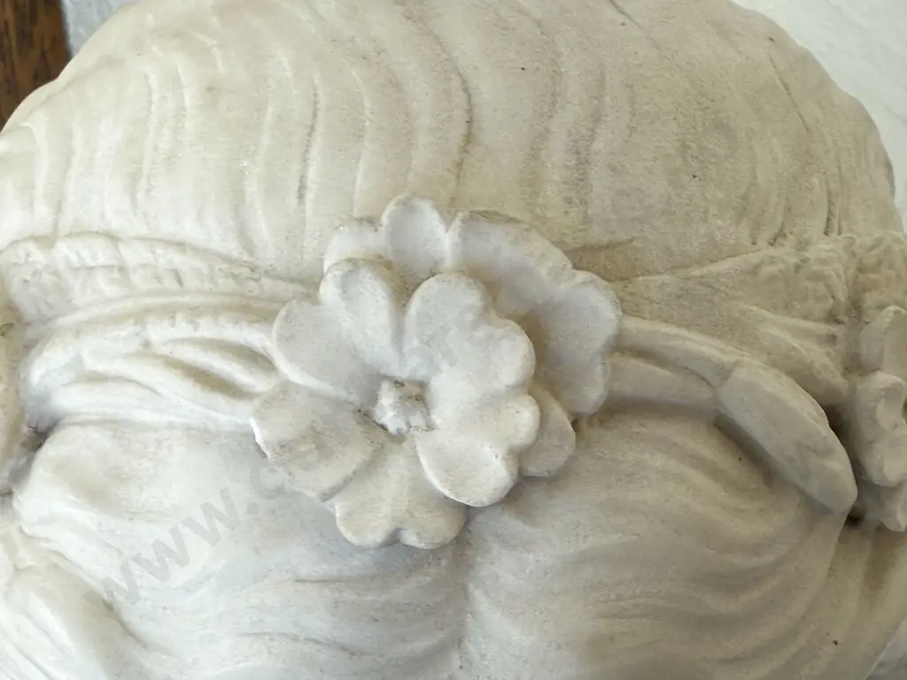 Edward  Arlington Foley (Irish 1814-1874) Signed and Dated 1871 Marble Bust of a Classical Muse Image 1++