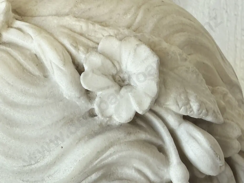 Edward  Arlington Foley (Irish 1814-1874) Signed and Dated 1871 Marble Bust of a Classical Muse Image 1++