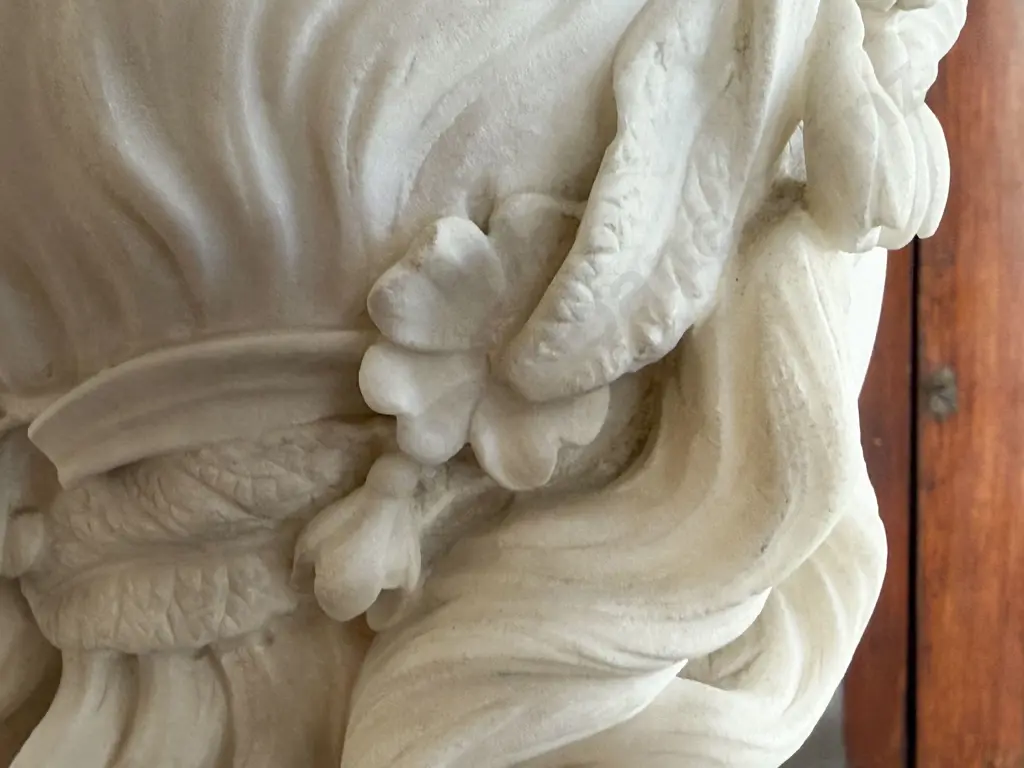 Edward  Arlington Foley (Irish 1814-1874) Signed and Dated 1871 Marble Bust of a Classical Muse Image 1++