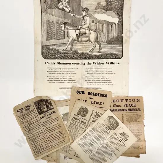 26 Assorted C19th Broadside Ballads