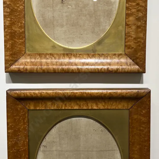 Pair Vict Birds Eye Maple Art Frames