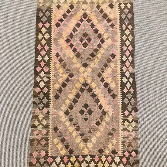 Antique Faded Kilim Rug
