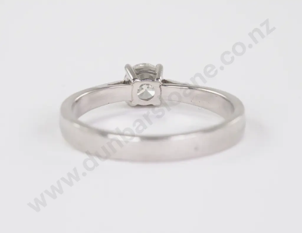 All Platinum Diamond Solitaire Ring Image 1++