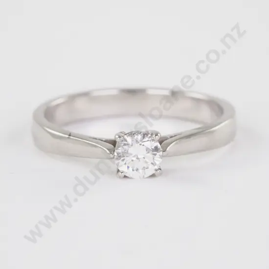 All Platinum Diamond Solitaire Ring