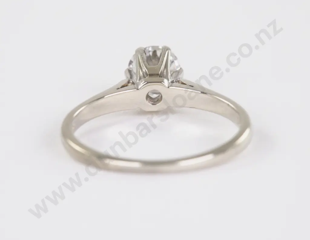 18ct White Gold Solitaire Diamond Ring Image 1++