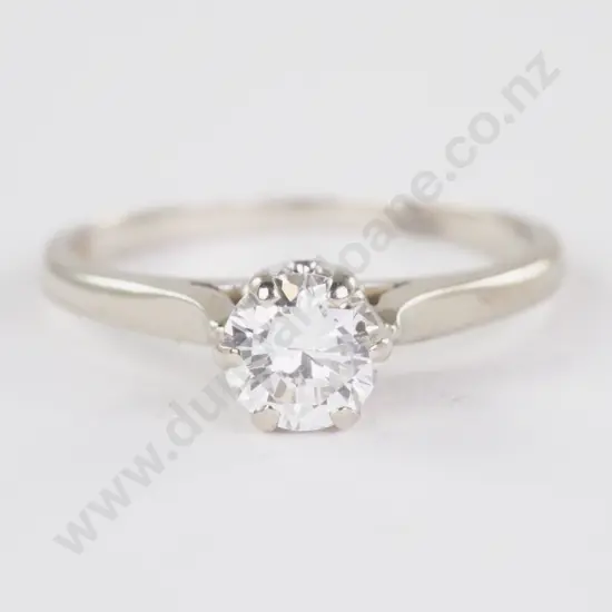 18ct White Gold Solitaire Diamond Ring