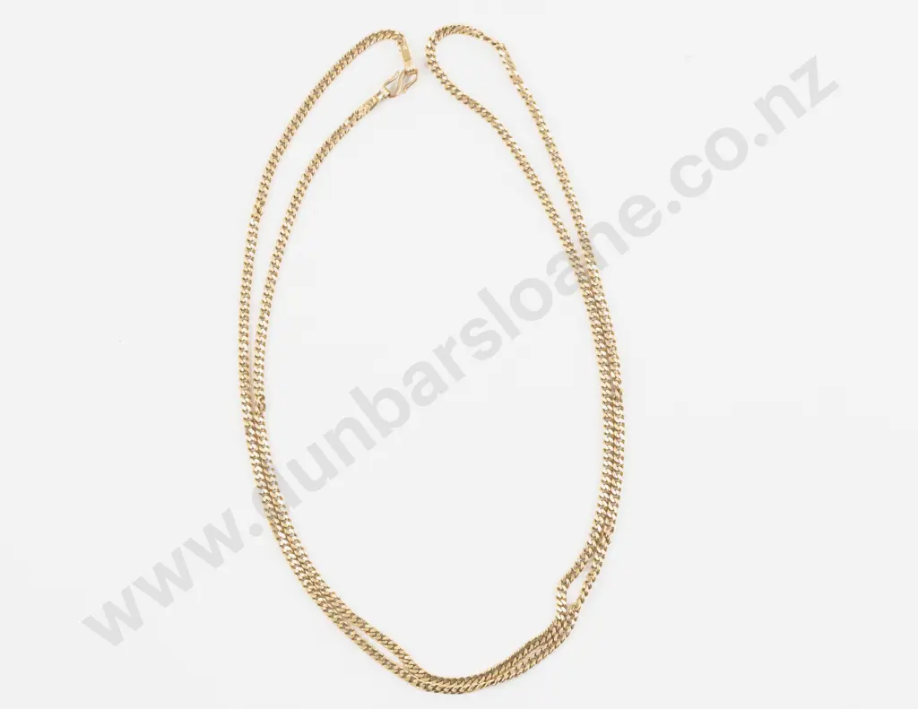 14ct Flat Curb Link Neck Chain Image 1++