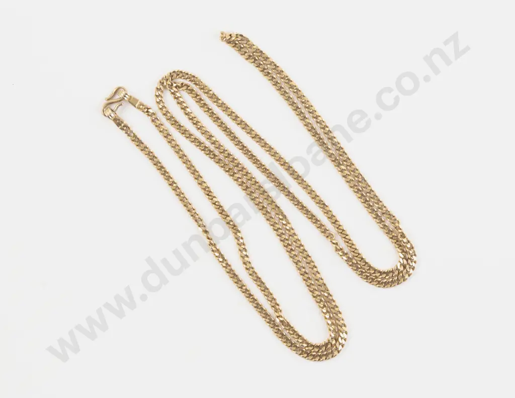 14ct Flat Curb Link Neck Chain Image 1++