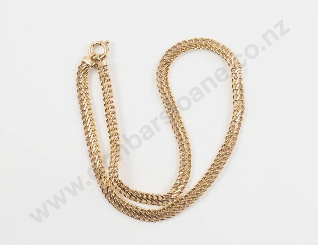 9ct Fancy Curb Link Neck Chain Image 1++