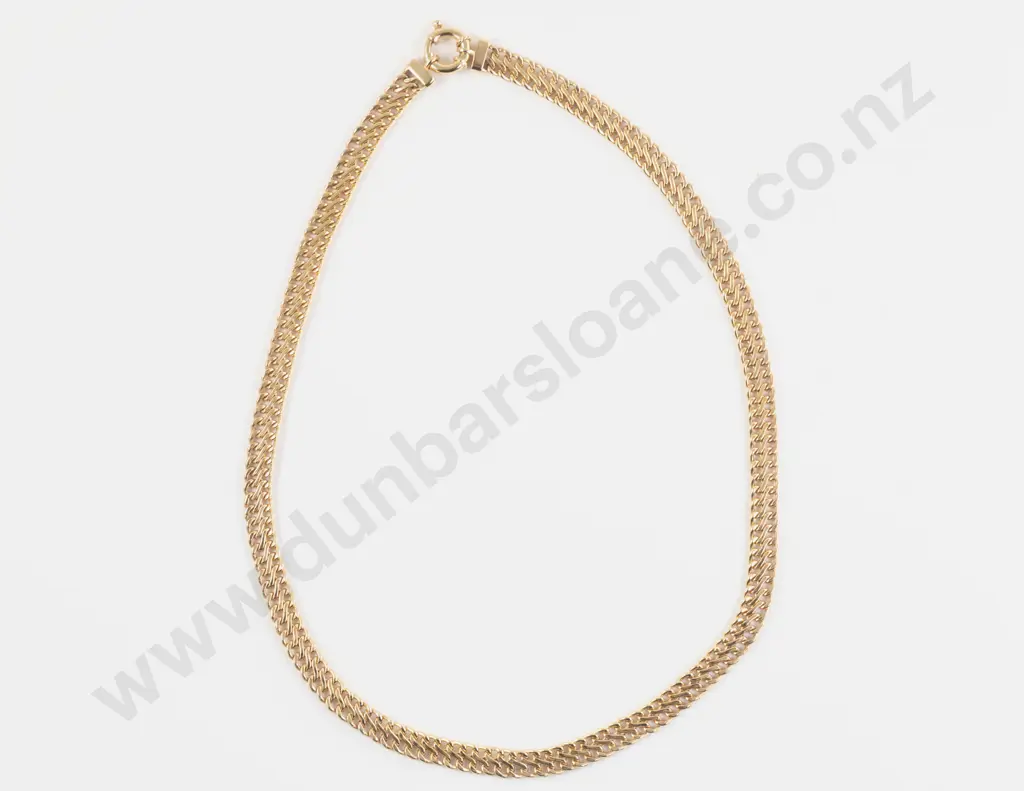9ct Fancy Curb Link Neck Chain Image 1++