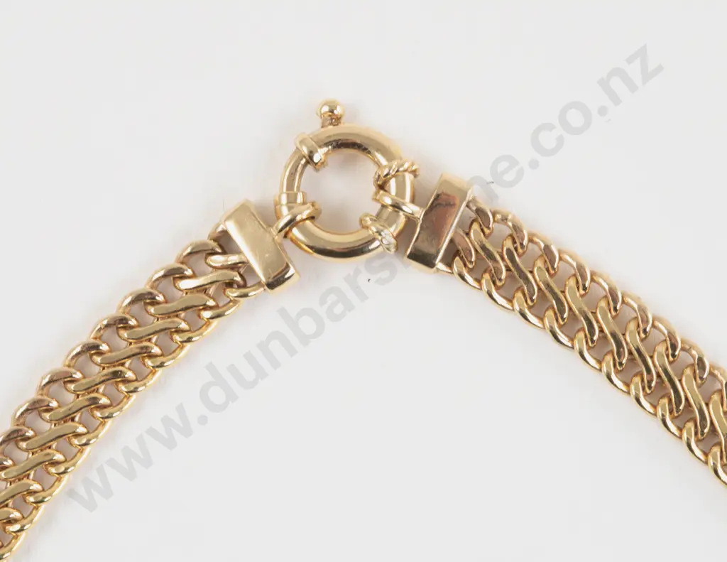 9ct Fancy Curb Link Neck Chain Image 1++
