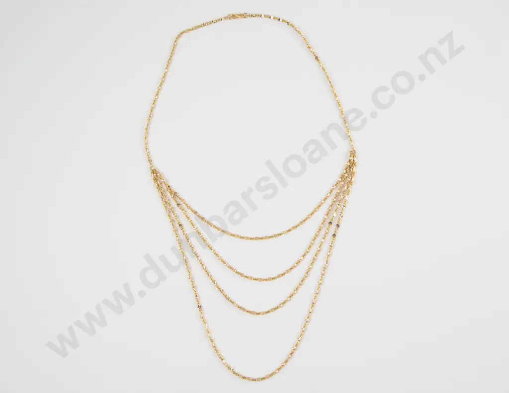 14ct Fine Multi Chain Necklace Image 1++