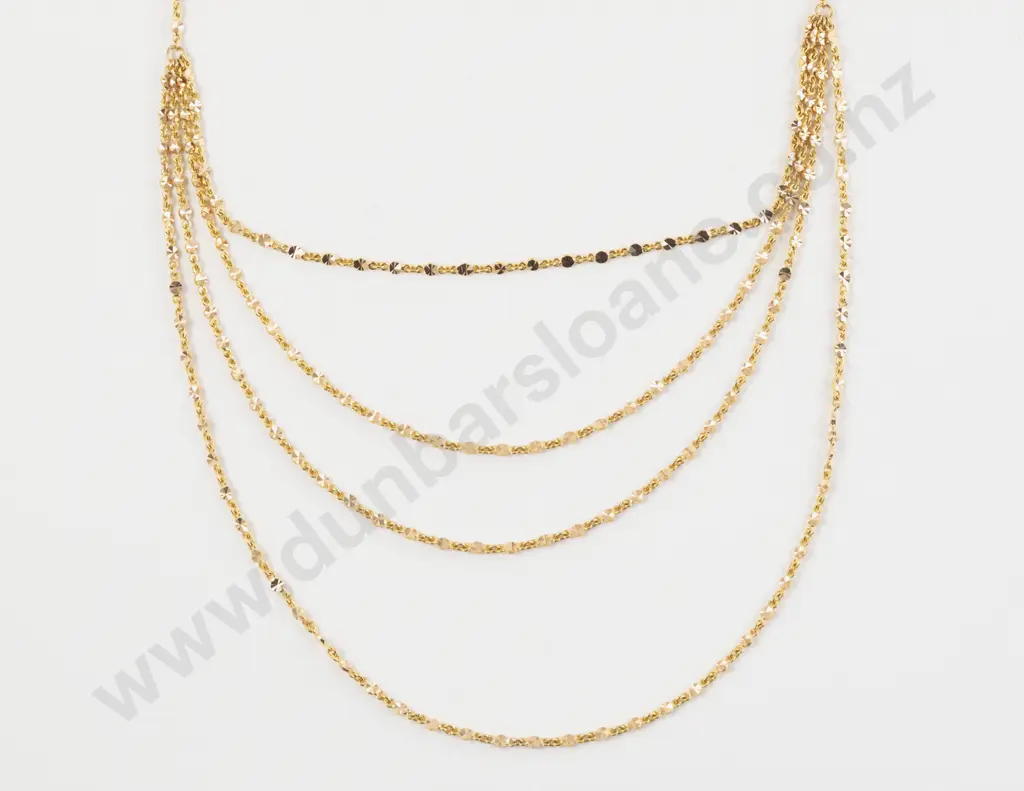 14ct Fine Multi Chain Necklace Image 1++