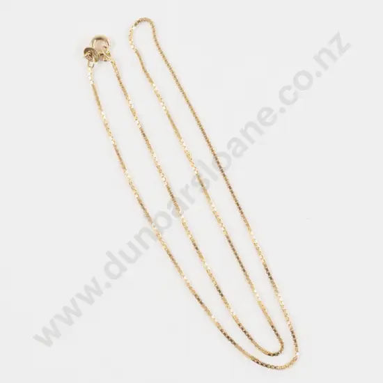 9ct Modern Box Link Neck Chain
