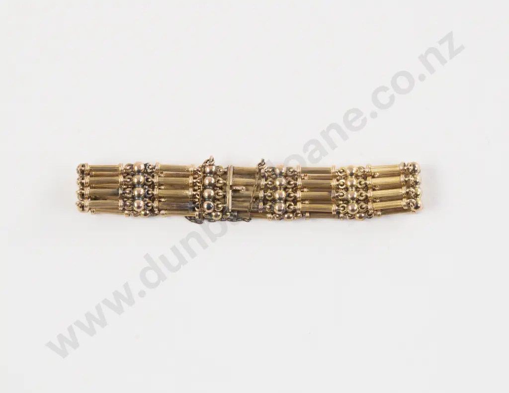 9ct Gate Link Design Bracelet Image 1++