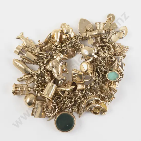 9ct Curb Link Charm Bracelet