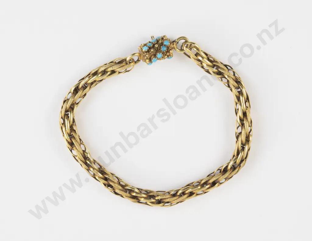 Early Victorian 9ct Multi Trace Link Bracelet Image 1++