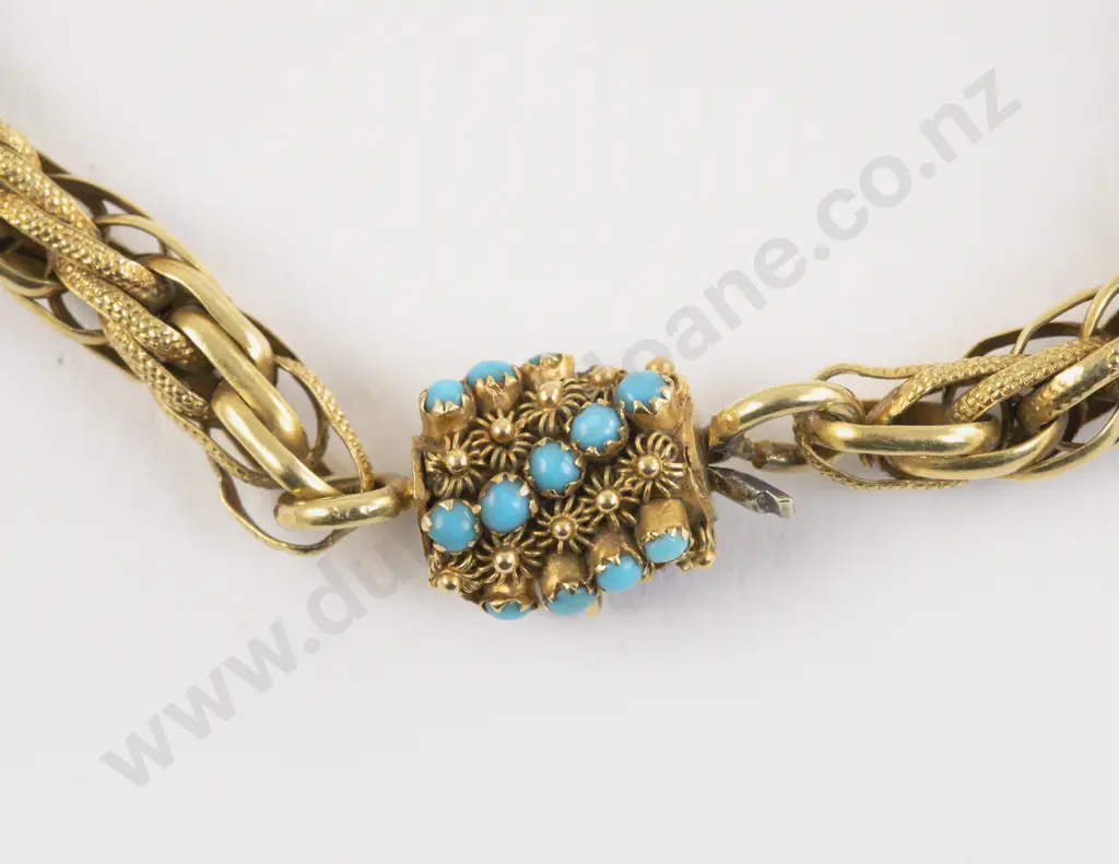 Early Victorian 9ct Multi Trace Link Bracelet Image 1++