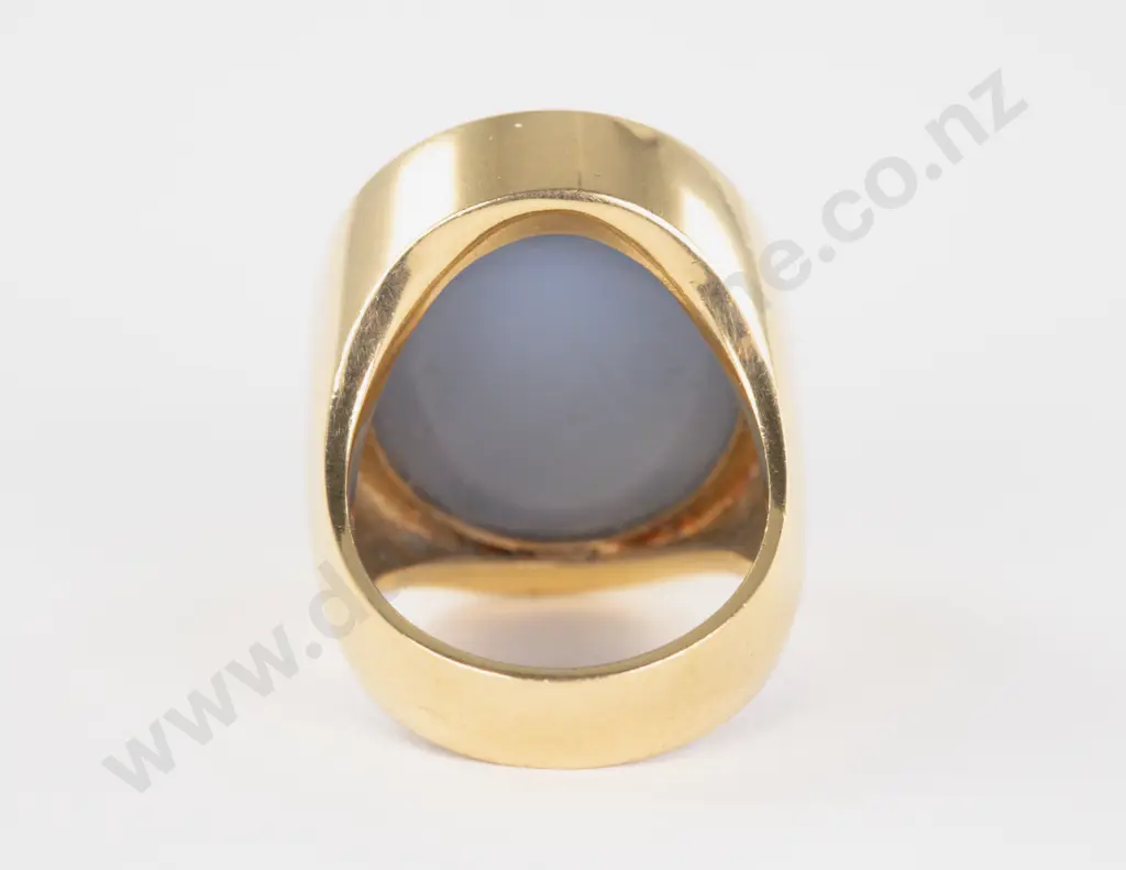 22ct Onyx Panel Signet Ring Image 1++