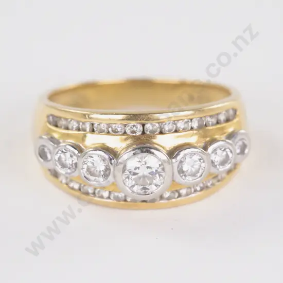 18ct 35Stone Diamond Band Ring