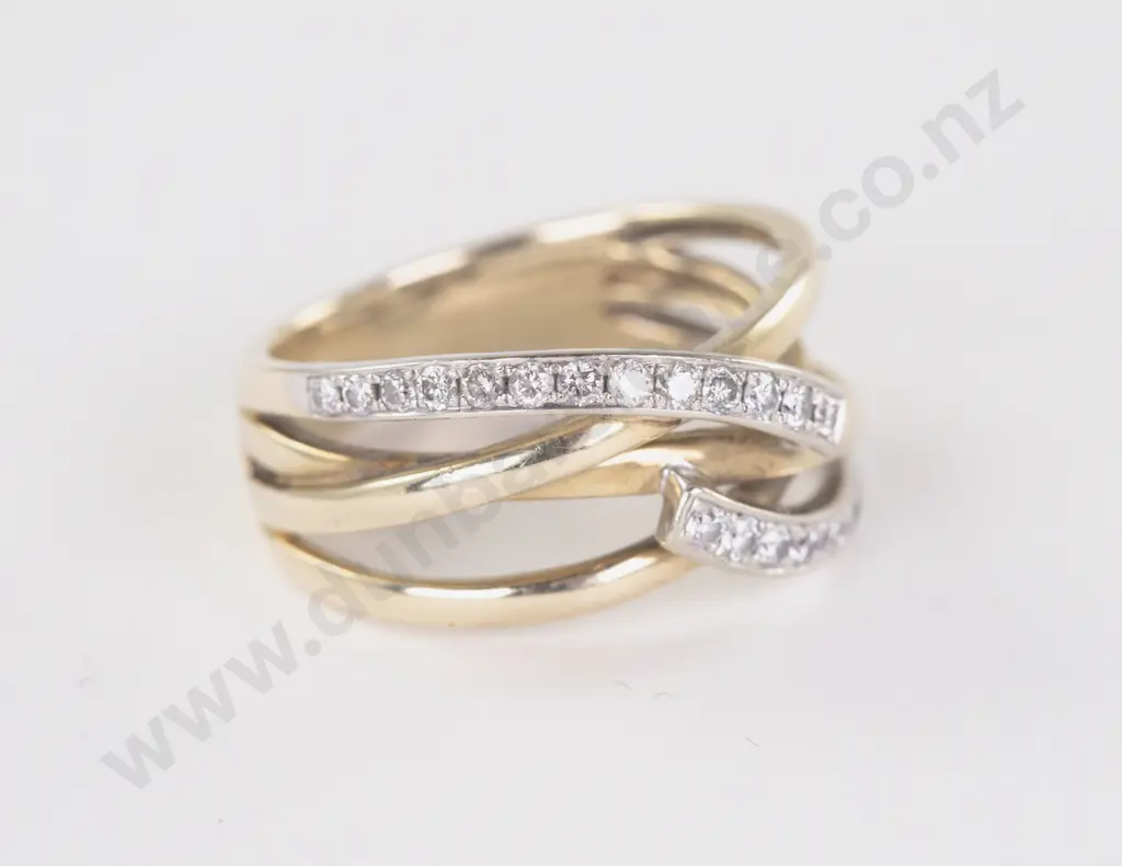 10ct 24Stone Fancy Diamond Ring Image 1++