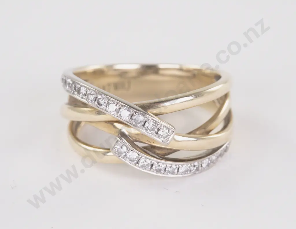 10ct 24Stone Fancy Diamond Ring Image 1++