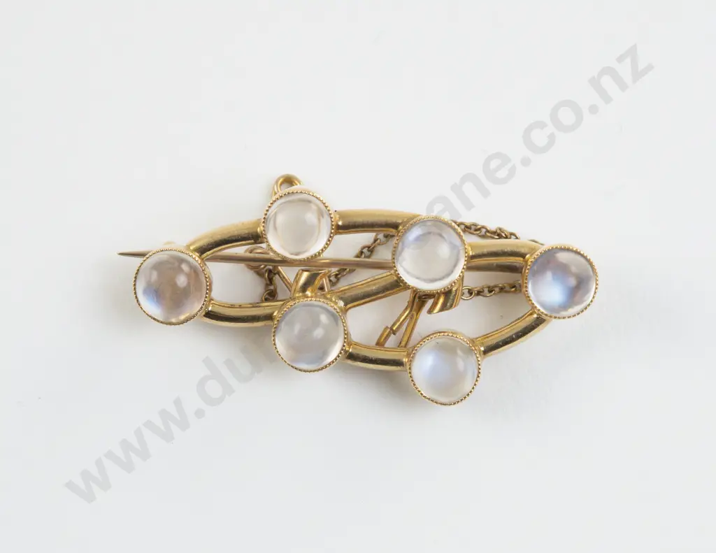 Victorian 18ct Moonstone Brooch Image 1++