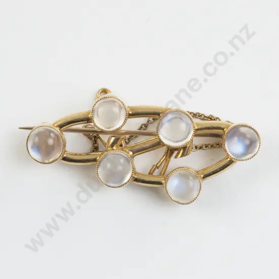 Victorian 18ct Moonstone Brooch