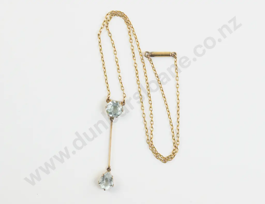 Victorian 9ct Gold Topaz Pendant Image 1++