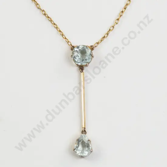 Victorian 9ct Gold Topaz Pendant