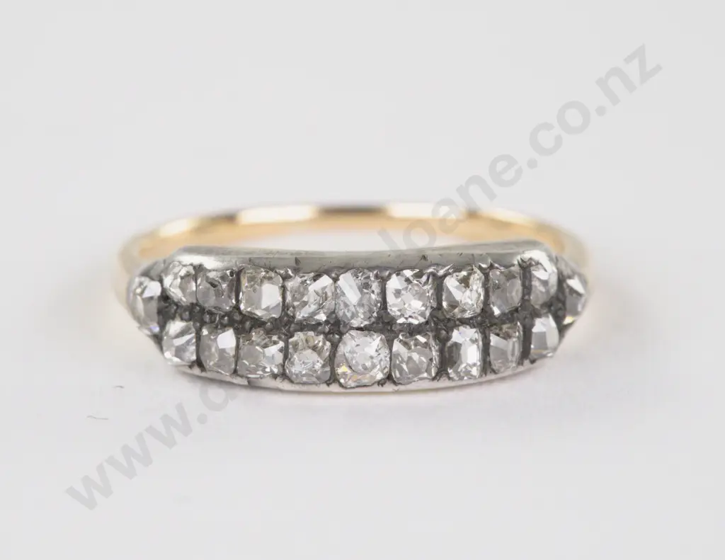Victorian 14ct 20Stone Diamond Band Ring Image 1++