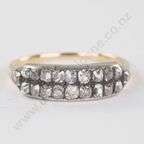 Victorian 14ct 20Stone Diamond Band Ring