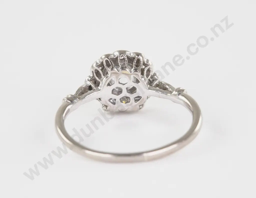 18ct White Gold 19Stone Diamond Cluster Ring Image 1++