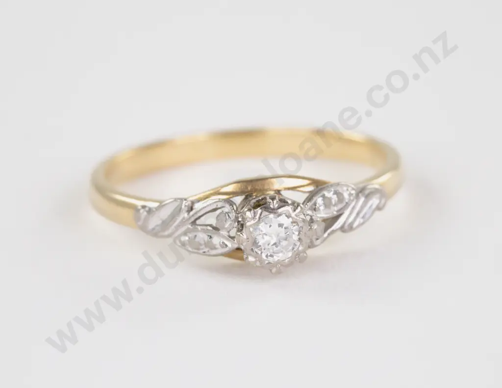 18ct Solitaire Diamond Ring Image 1++