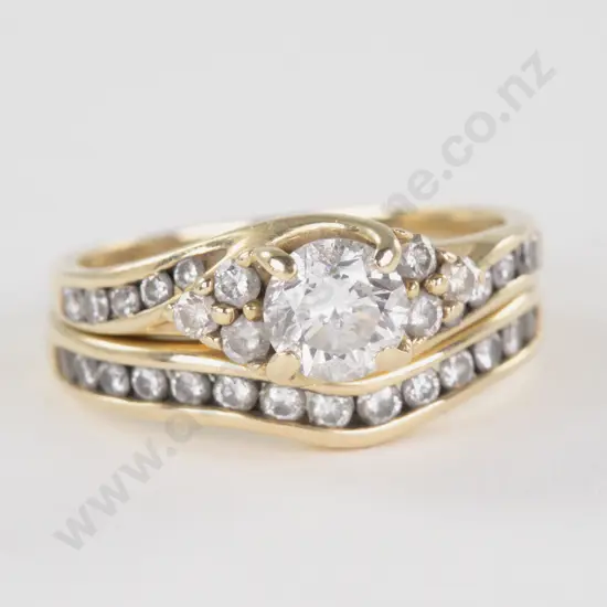 14ct 17Stone Diamond Ring