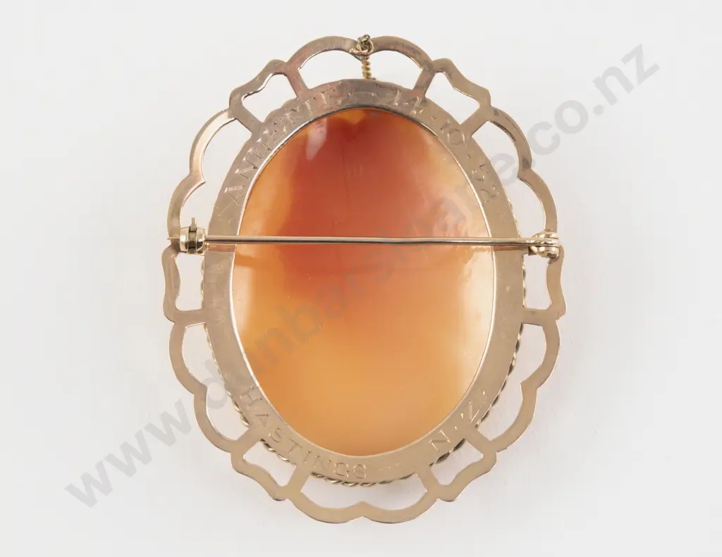 9ct Framed Classic Portrait Cameo Brooch Image 1++