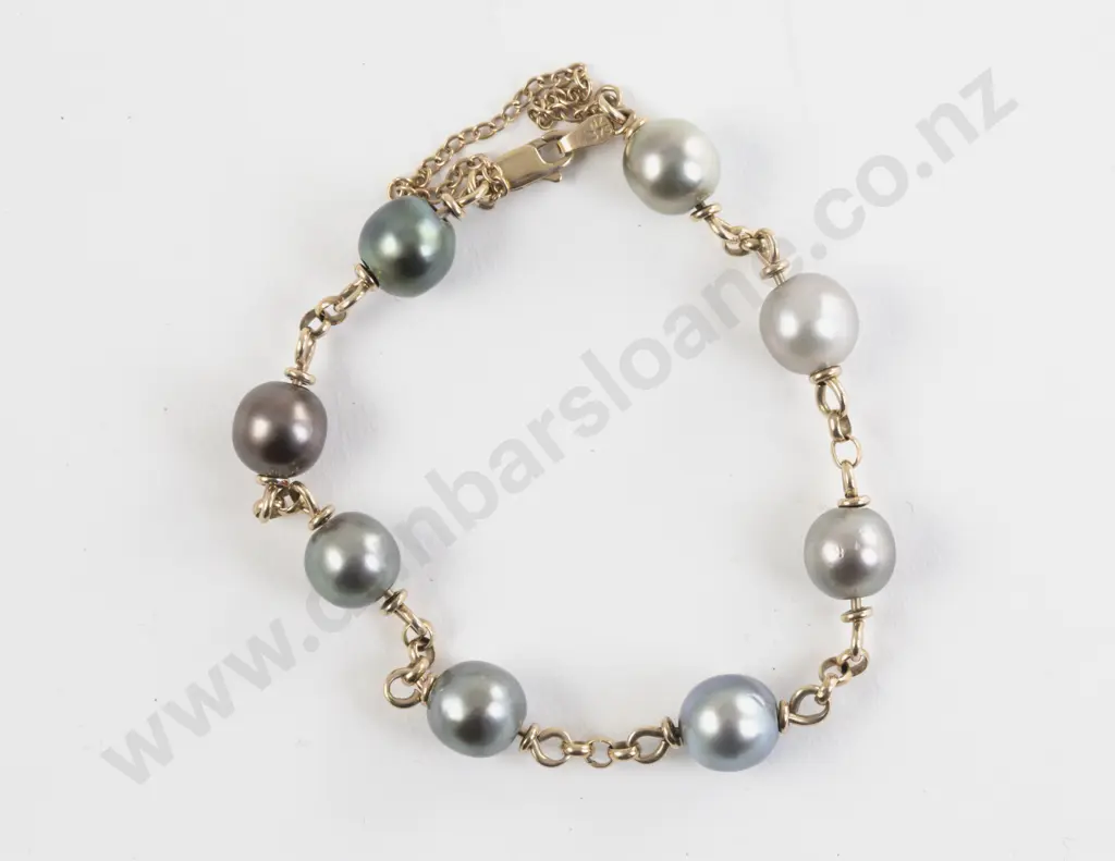 9ct Tahitian Cultured Pearl Bracelet Image 1++