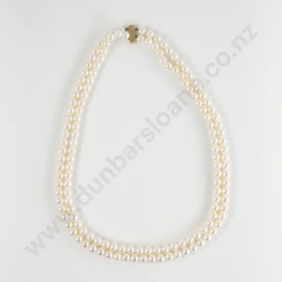 Double Strand Uniform Cultured Pearl Necklace