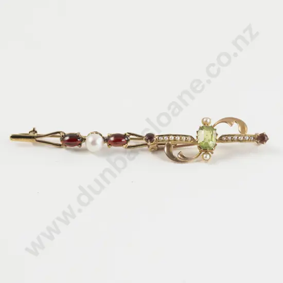 Two Victorian 9ct Bar Brooches