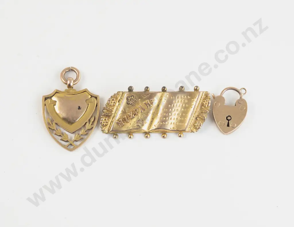 Victorian 9ct Gold Mizpah Brooch Image 1++